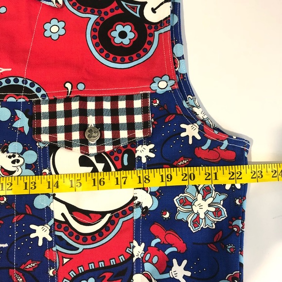 Walt Disney Co. Denim Vest Mickey Size M Unisex - Picture 7 of 8